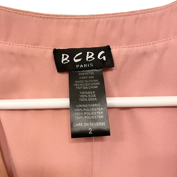 New With Tags - BCBG Paris 100% Silk Blush Dress - Picture 5 of 8